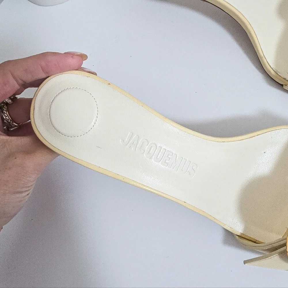 Jacquemus geometric buckle  mule slides  Les Sandales Regalo Basses Size 38 - Picture 5 of 13